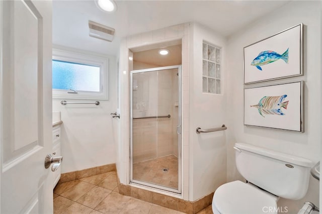 217 E Balboa Blvd, Newport Beach, CA 92661 - full bathroom with a stall shower, tile patterned flooring, and vanity