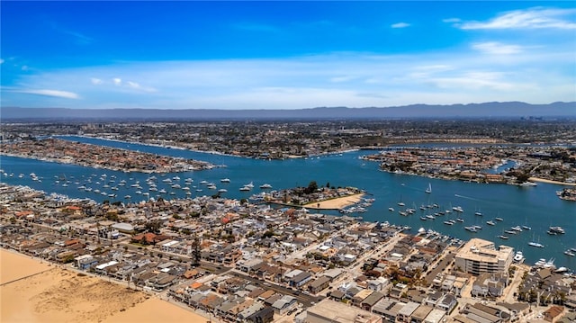 217 E Balboa Blvd, Newport Beach, CA 92661 - aerial perspective of suburban area with a water and mountain view and a marina