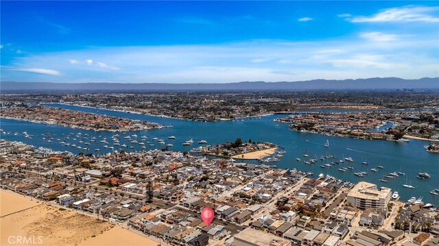 217 E Balboa Blvd, Newport Beach, CA 92661 - bird's eye view of a water and mountain view and numerous boat docks