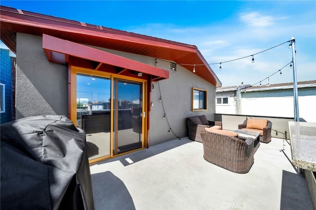 217 E Balboa Blvd, Newport Beach, CA 92661 - view of patio with outdoor lounge area and a grill