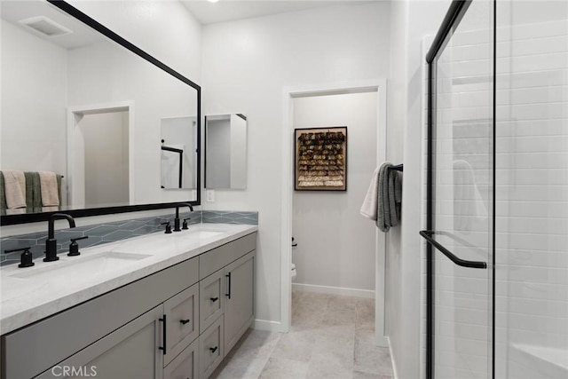 12247 Elliott Ave Unit F, El Monte, CA 91732 - bathroom with double vanity and a shower stall
