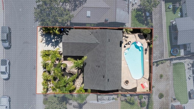 8865 Highsmith Ln, San Diego, CA 92119 - view of property location featuring a pool and property parcel outlined