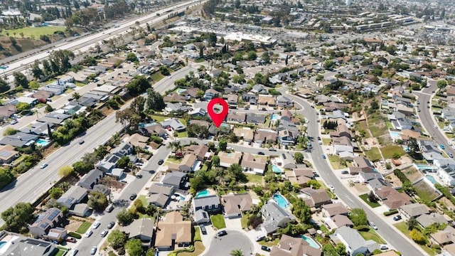 8865 Highsmith Ln, San Diego, CA 92119 - aerial overview of property's location featuring nearby suburban area
