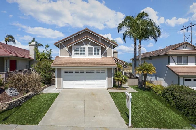 1930 Rosewood St, Vista, CA 92081 - traditional home featuring stucco siding, driveway, a garage, and a tiled roof