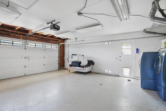 1930 Rosewood St, Vista, CA 92081 - garage with a garage door opener and washing machine and clothes dryer
