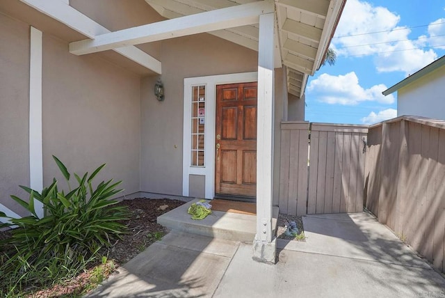 1930 Rosewood St, Vista, CA 92081 - doorway to property with stucco siding