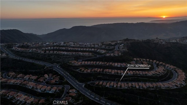 30282 Sonrisa, Laguna Niguel, CA 92677 - aerial view at dusk of a mountain view