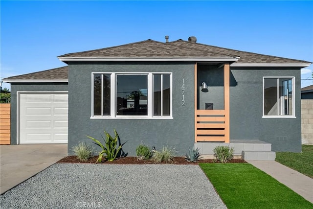 14712 Helwig Ave, Norwalk, CA 90650 - view of front of home with roof with shingles, an attached garage, and stucco siding