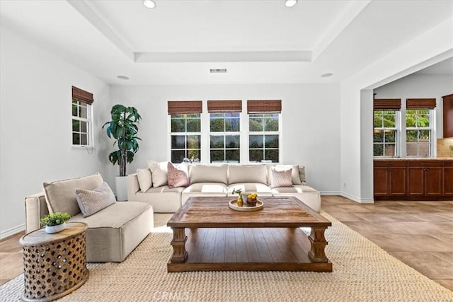 31521 Paseo Campeon, San Juan Capistrano, CA 92675 - living area featuring a raised ceiling and recessed lighting