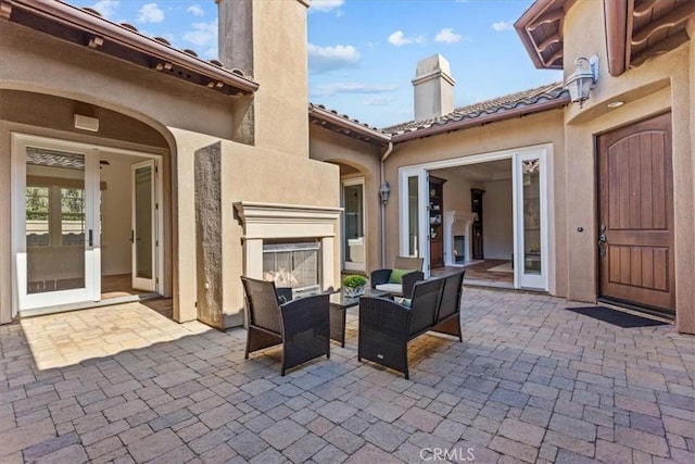 31521 Paseo Campeon, San Juan Capistrano, CA 92675 - view of patio with an outdoor living space with a fireplace
