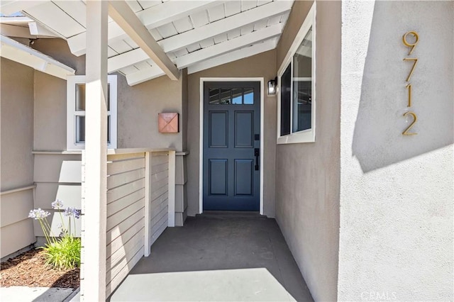 9712 Saloma Ave, North Hills, CA 91343 - view of exterior entry featuring stucco siding