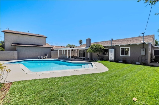 9712 Saloma Ave, North Hills, CA 91343 - view of swimming pool with a fenced backyard and a patio