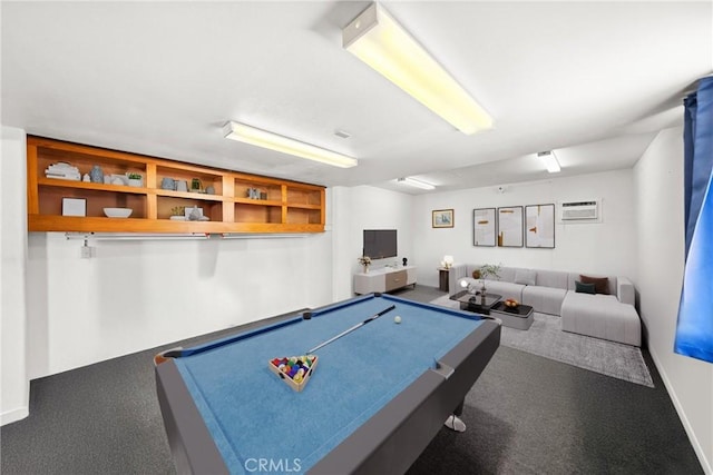 17162 Grand Ave, Lake Elsinore, CA 92530 - playroom featuring carpet floors, billiards, and a wall mounted AC
