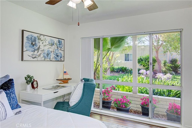 2164 Via Mariposa E Unit D, Laguna Woods, CA 92637 - bedroom featuring a ceiling fan
