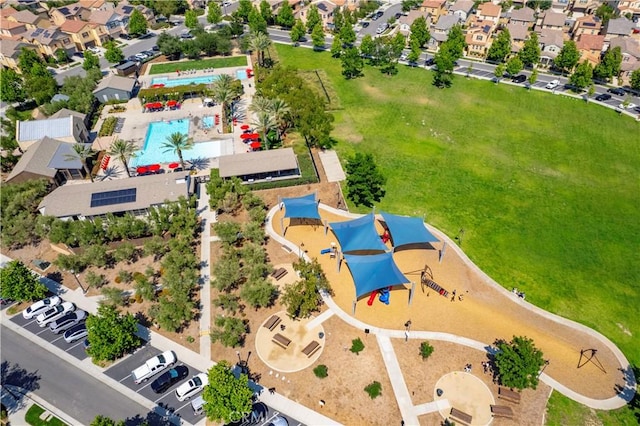 2848 E Berry Loop Privado Unit 52, Ontario, CA 91761 - aerial view of residential area with a pool