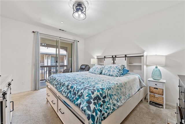 2848 E Berry Loop Privado Unit 52, Ontario, CA 91761 - bedroom with light carpet and access to exterior