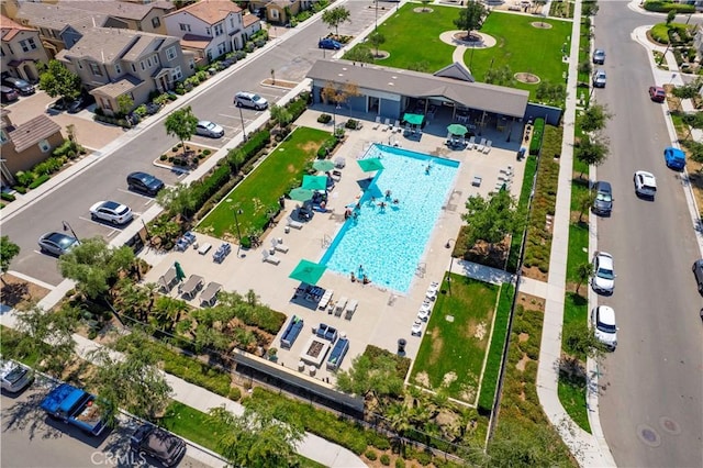 2848 E Berry Loop Privado Unit 52, Ontario, CA 91761 - bird's eye view of a pool
