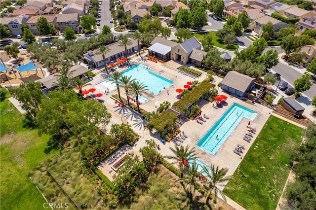 2848 E Berry Loop Privado Unit 52, Ontario, CA 91761 - aerial view of a pool area