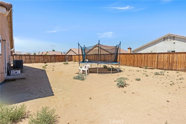 15460 Guava Way, Victorville, CA 92394 - fenced backyard featuring a trampoline