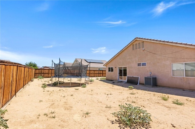 15460 Guava Way, Victorville, CA 92394 - fenced backyard featuring a trampoline