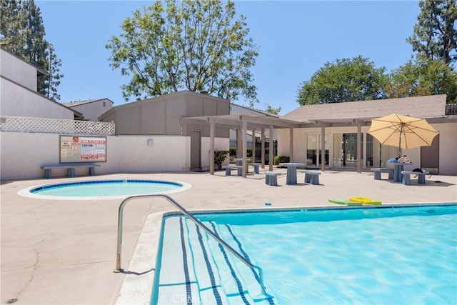 373 N Via Remo, Anaheim, CA 92806 - community pool with a patio area and a pergola