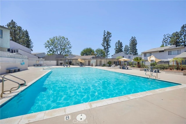 373 N Via Remo, Anaheim, CA 92806 - community pool with a patio and a residential view