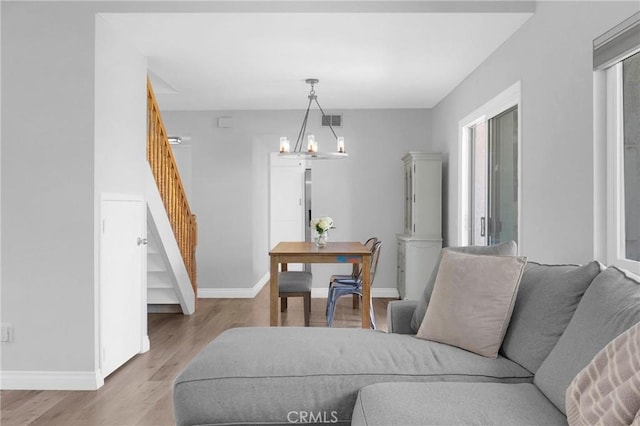 373 N Via Remo, Anaheim, CA 92806 - living area featuring stairway and wood finished floors