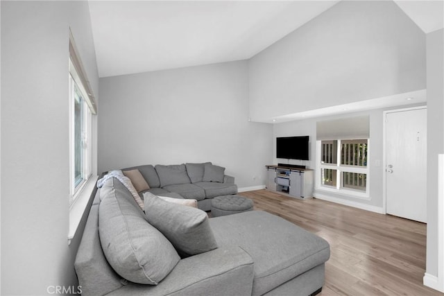 373 N Via Remo, Anaheim, CA 92806 - living area with wood finished floors and high vaulted ceiling