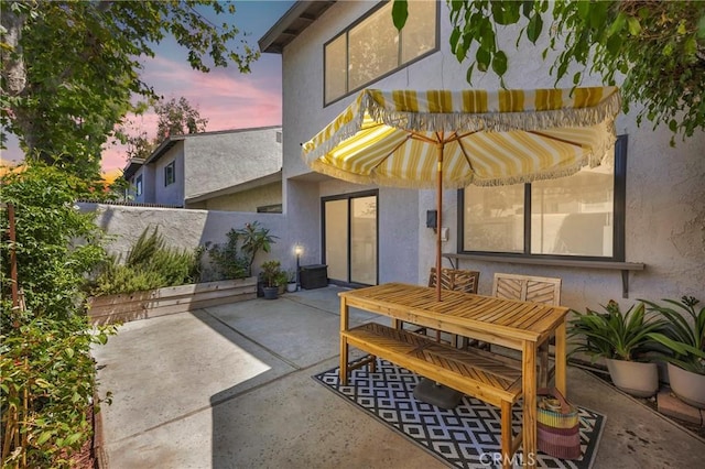 373 N Via Remo, Anaheim, CA 92806 - patio terrace at dusk featuring a patio