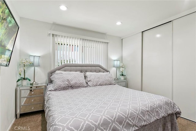 4783 Larwin Ave, Cypress, CA 90630 - carpeted bedroom with a closet and recessed lighting