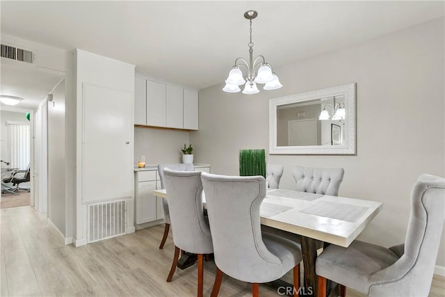 4783 Larwin Ave, Cypress, CA 90630 - dining area featuring a chandelier and light wood finished floors