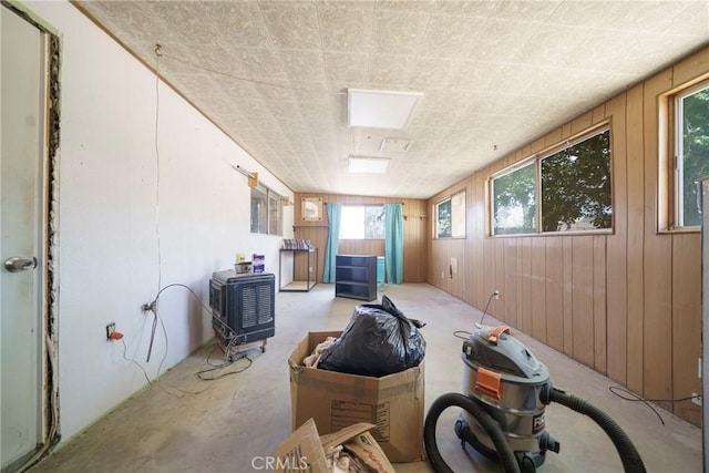 61497 Valley View Dr, Joshua Tree, CA 92252 - miscellaneous room featuring concrete flooring and wood walls