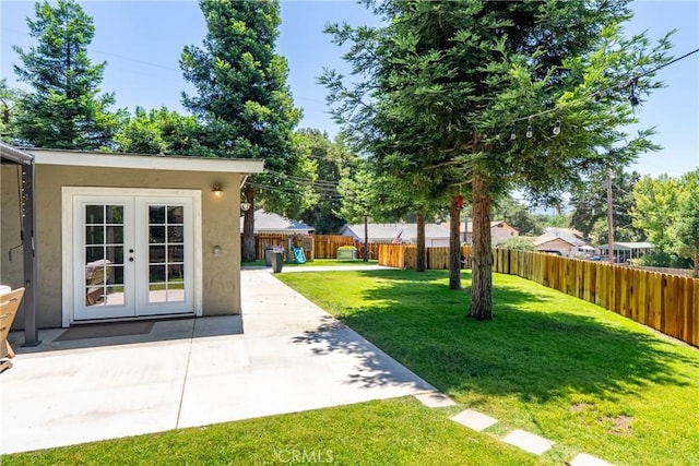 4095 Dolores Ave, Atascadero, CA 93422 - fenced backyard featuring french doors and a patio
