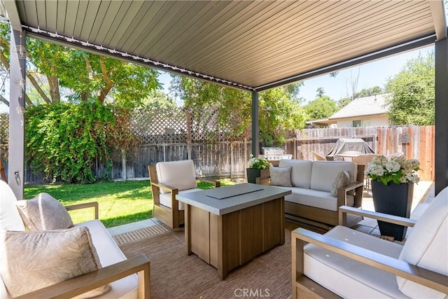 4095 Dolores Ave, Atascadero, CA 93422 - fenced backyard with an outdoor living space