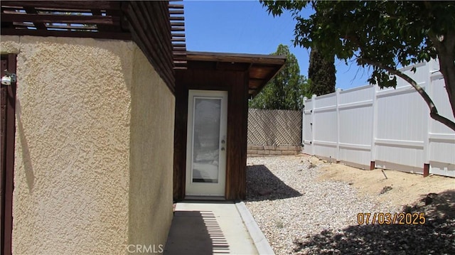 19824 Yucca Loma Rd, Apple Valley, CA 92307 - property entrance with stucco siding