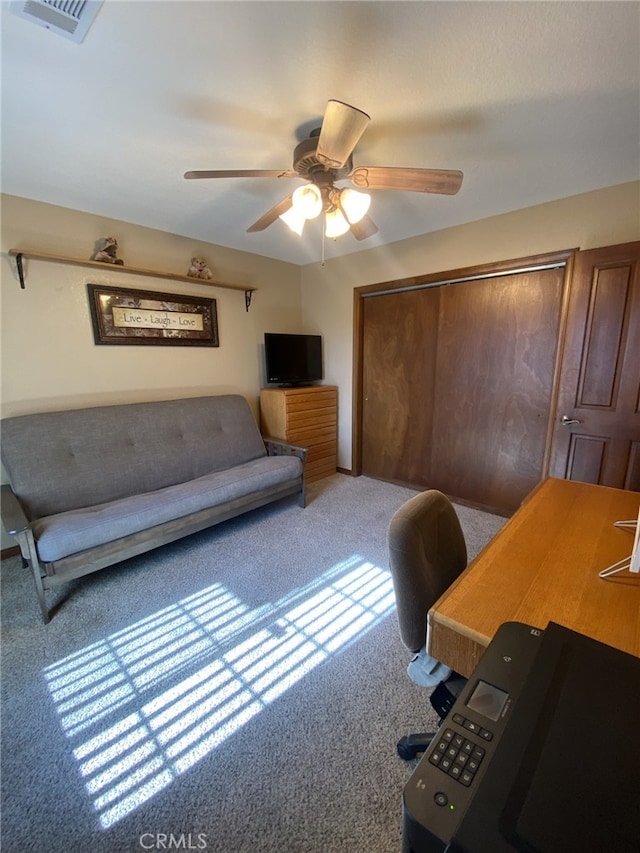 19824 Yucca Loma Rd, Apple Valley, CA 92307 - office space featuring carpet and ceiling fan