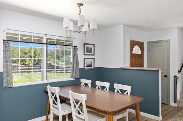 835 Minor Dr, Escondido, CA 92025 - dining room with a chandelier, healthy amount of natural light, and wood finished floors