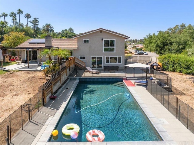 835 Minor Dr, Escondido, CA 92025 - view of swimming pool with a patio area and a fenced backyard