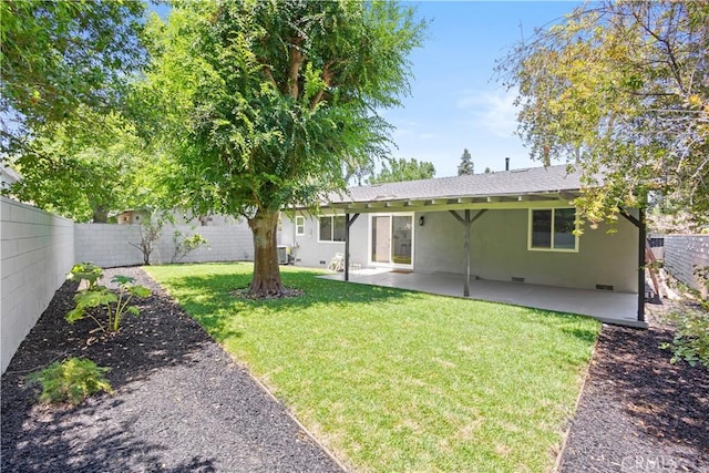 18746 Welby Way, Reseda, CA 91335 - back of property with a patio, a fenced backyard, stucco siding, and a shingled roof