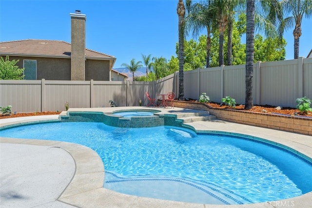 1647 Naranjo Ct, Redlands, CA 92374 - view of swimming pool with a fenced backyard and a pool with connected hot tub