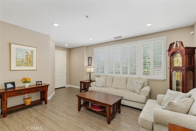 1647 Naranjo Ct, Redlands, CA 92374 - living room featuring light wood-type flooring and recessed lighting