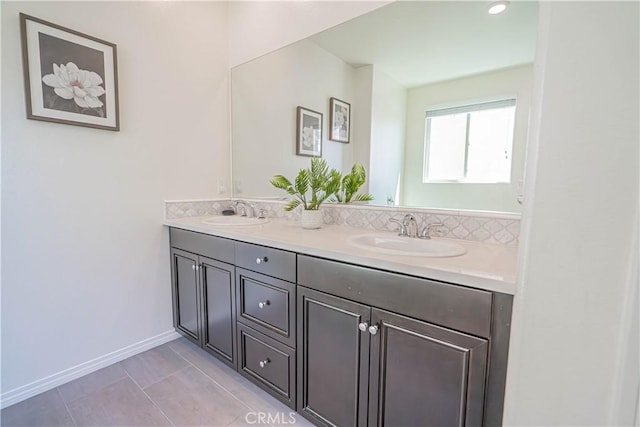 24270 Verdugo Cir, Valencia, CA 91354 - full bath with double vanity and baseboards
