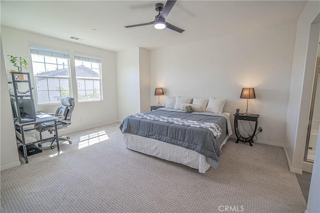24270 Verdugo Cir, Valencia, CA 91354 - carpeted bedroom featuring a desk and a ceiling fan