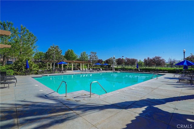 24270 Verdugo Cir, Valencia, CA 91354 - community pool featuring a patio