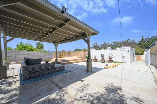 4548 Jade St, Los Angeles, CA 90032 - fenced backyard with a patio and a deck