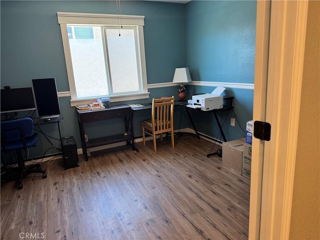 32555 Via Perales, Temecula, CA 92592 - home office with wood finished floors and baseboards