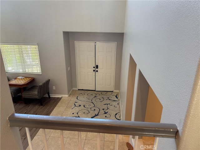 32555 Via Perales, Temecula, CA 92592 - tiled foyer with baseboards and a towering ceiling