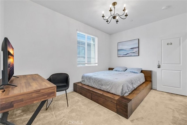 2123 Crescent Moon, Upland, CA 91786 - carpeted bedroom with a chandelier and baseboards
