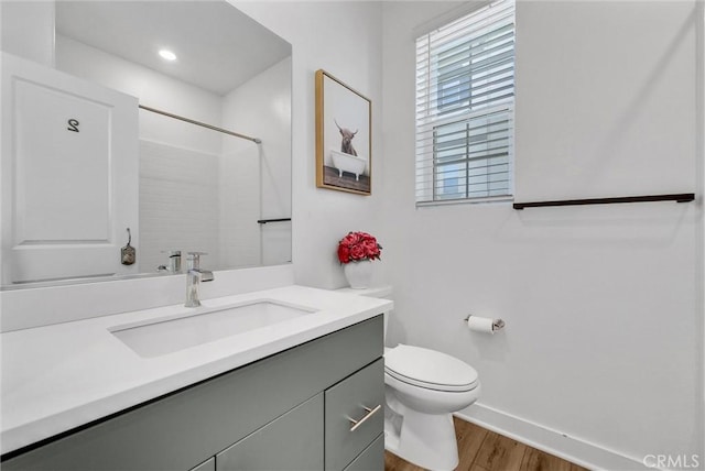 2123 Crescent Moon, Upland, CA 91786 - full bath with wood finished floors, vanity, and a shower