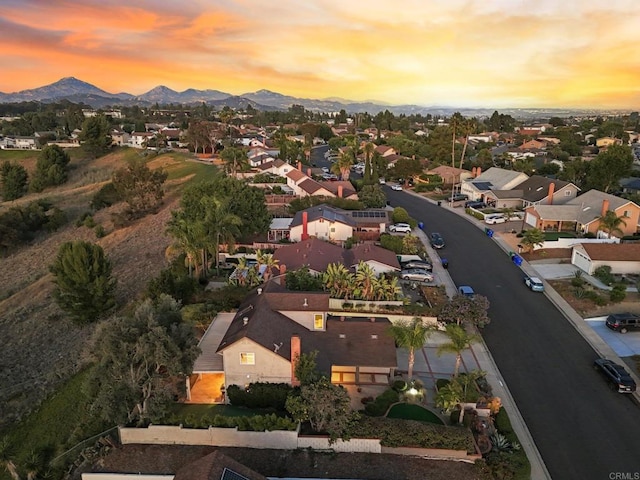 11052 Madrigal St, San Diego, CA 92129 - aerial view at dusk of a mountain view and a residential view